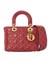 Small Studded Lady Dior, &pound;1,950, Handbags, Red, Leather, Front view